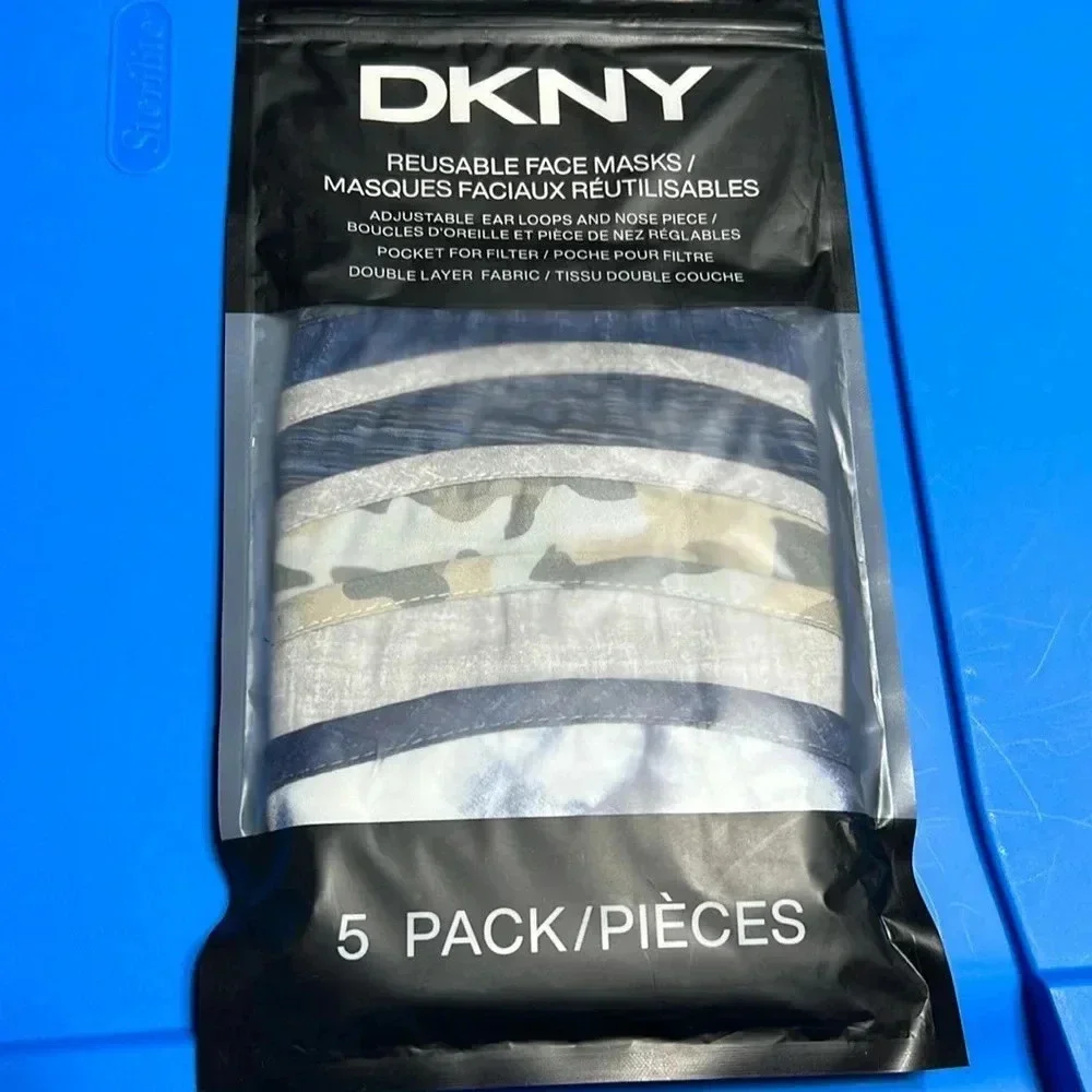 NWT DKNY Reusable Face Masks‎ 5 Pack